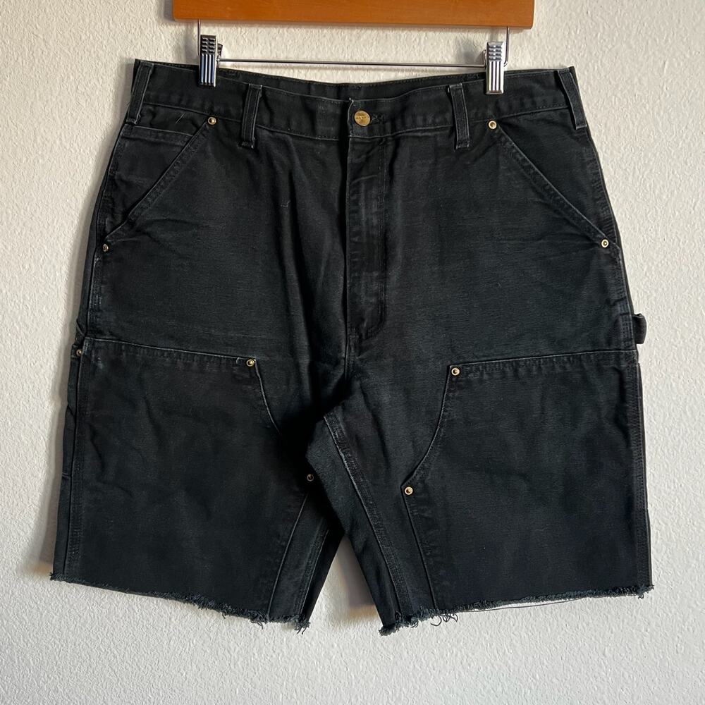 Carhartt black double knee work wear carpenter shorts
